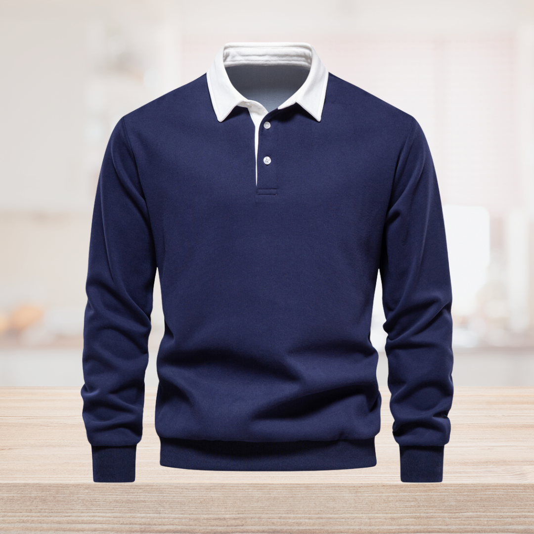 Minh | Classic Collar Polo Sweater for Men