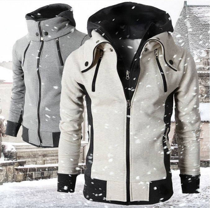 Vincenzo | Zip-Up Hooded Jacket with Adjustable Hood for Men
