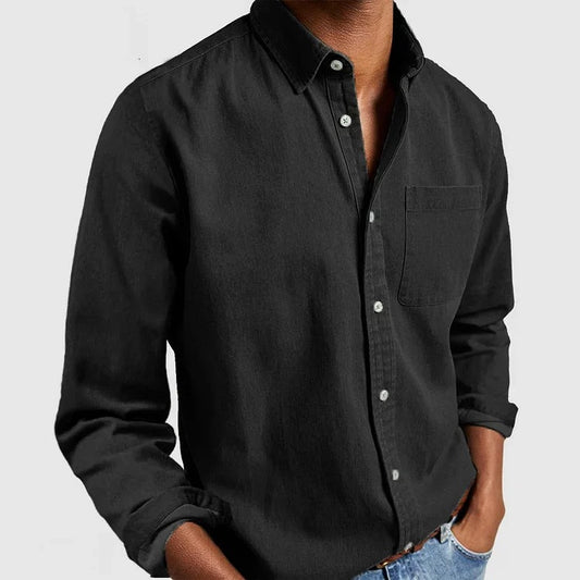 Bradyn | Classic Long Sleeve Shirt with Revere Collar for Men