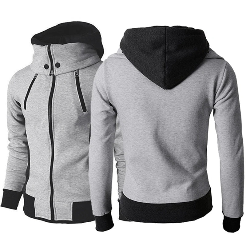 Vincenzo | Zip-Up Hooded Jacket with Adjustable Hood for Men