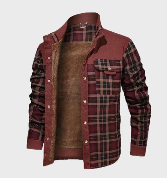 Kellen | Stand Collar Warm Flannel Jacket for Men
