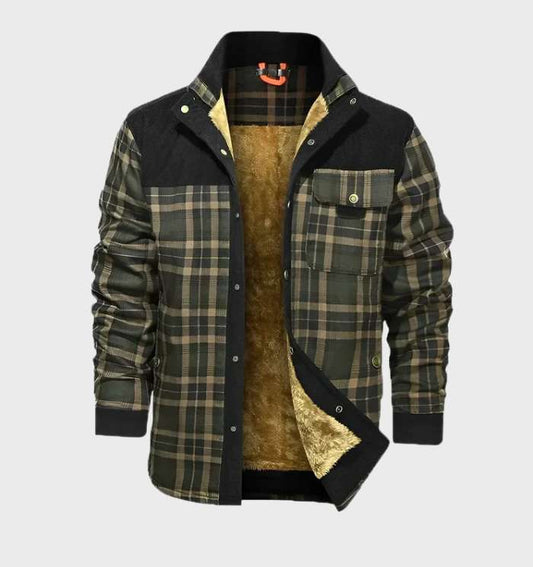 Kellen | Stand Collar Warm Flannel Jacket for Men