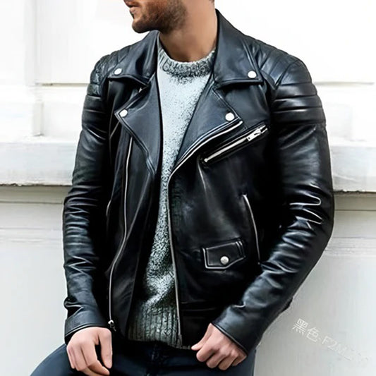 Tate | Classic Biker Jacket for Men
