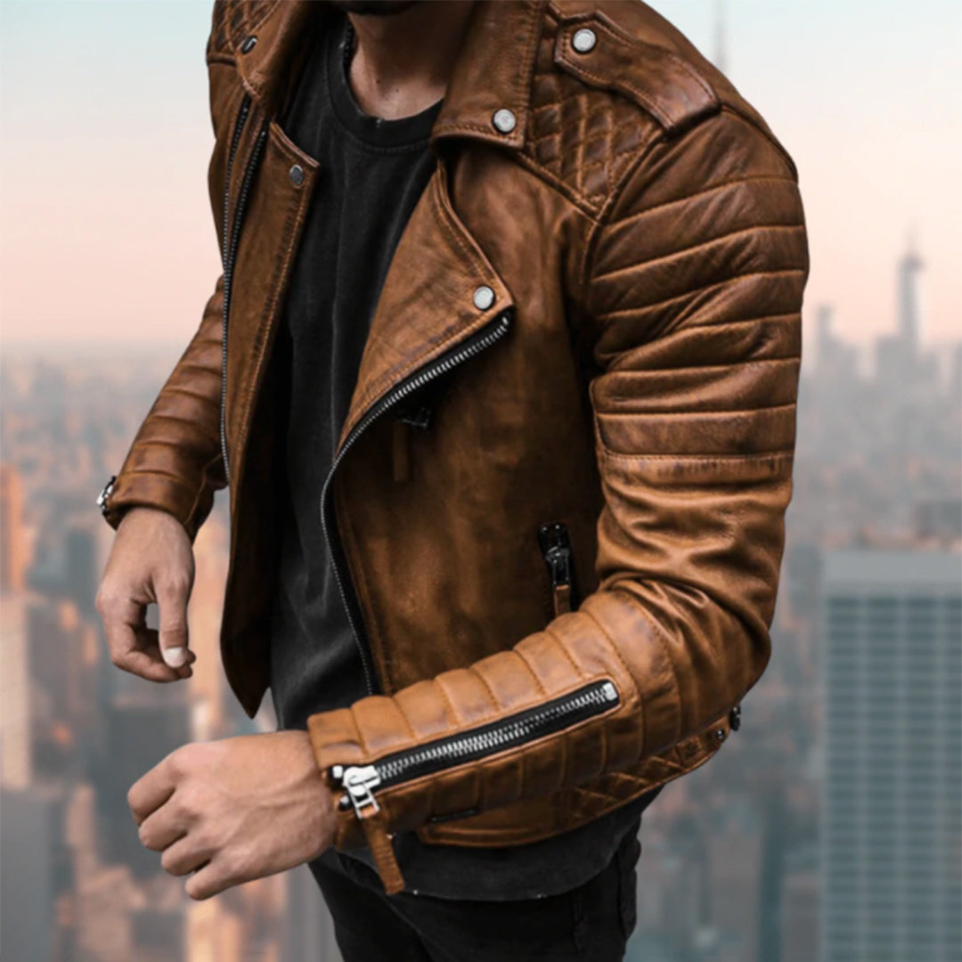 Tate | Classic Biker Jacket for Men