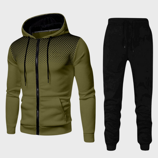 Ricky | Slim Fit Sports Set with Hooded Jacket & Jogging Pants for men