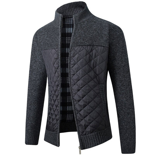 Yohan | Warm Winter Jacket with Patchwork for Men