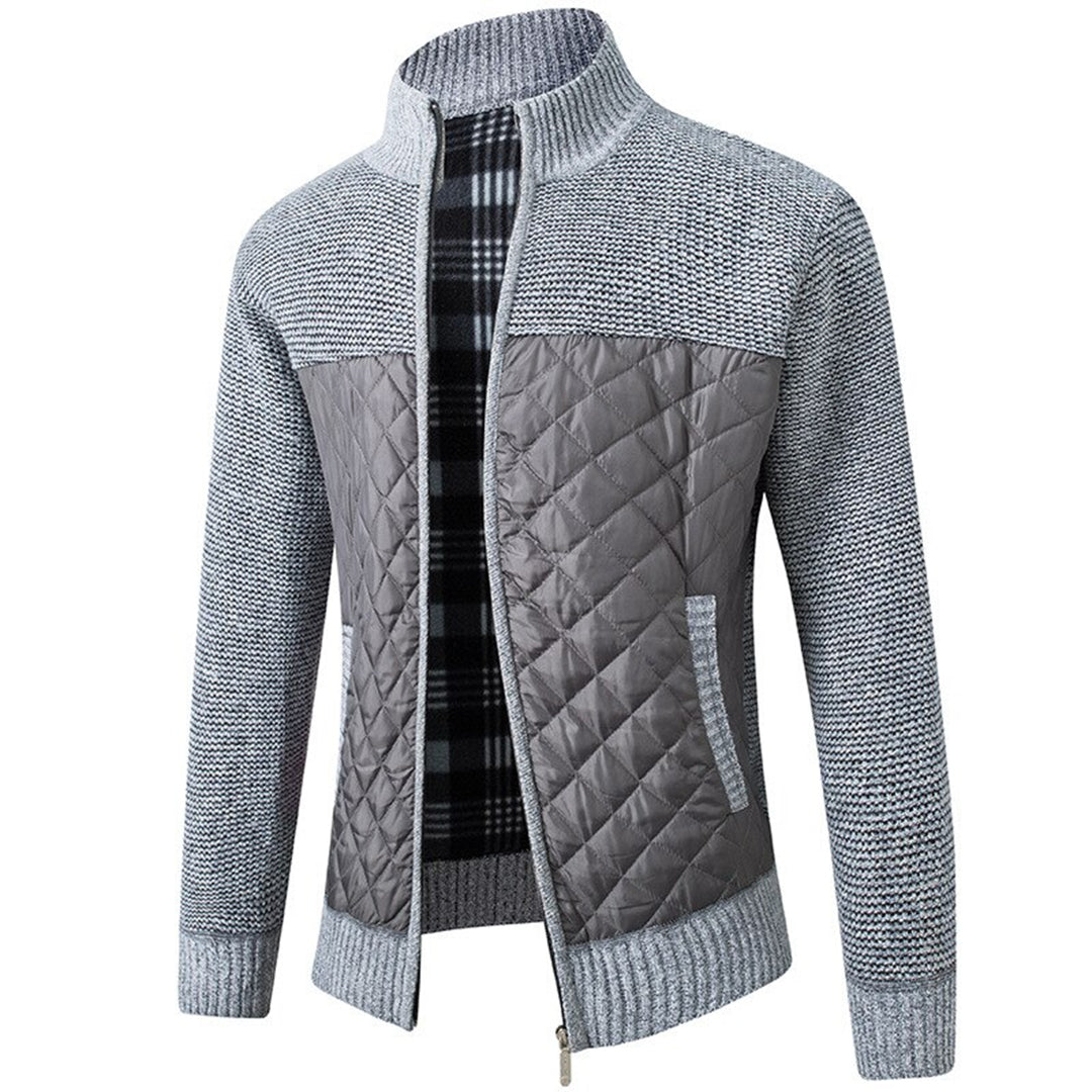 Yohan | Warm Winter Jacket with Patchwork for Men