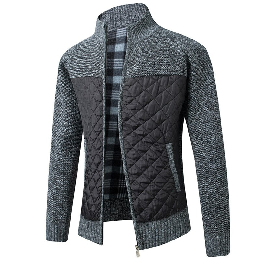 Yohan | Warm Winter Jacket with Patchwork for Men