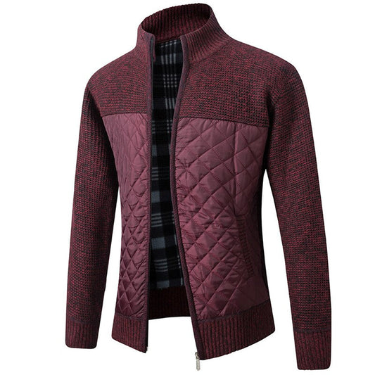 Yohan | Warm Winter Jacket with Patchwork for Men