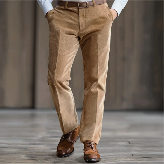 Ariyan | Corduroy Trousers with Classic Fit for Men