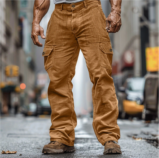 Denzel | Durable Corduroy Cargo Pants for Men