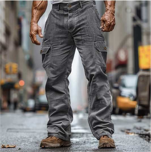 Denzel | Durable Corduroy Cargo Pants for Men