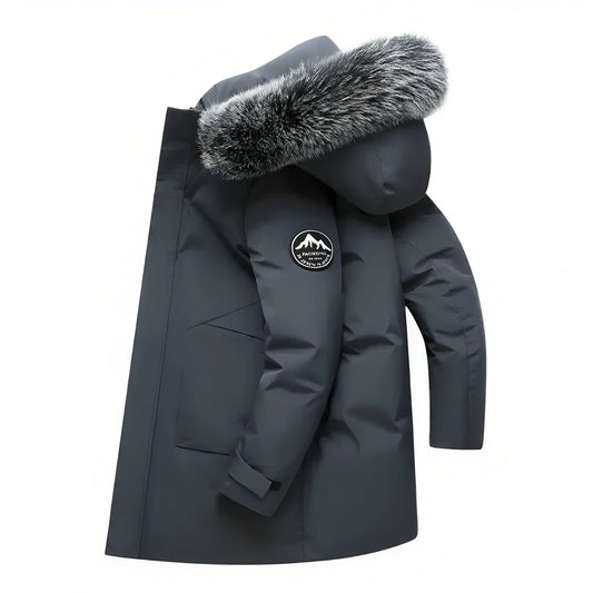 Justin | Hooded Winter Jacket with Soft Collar for Men