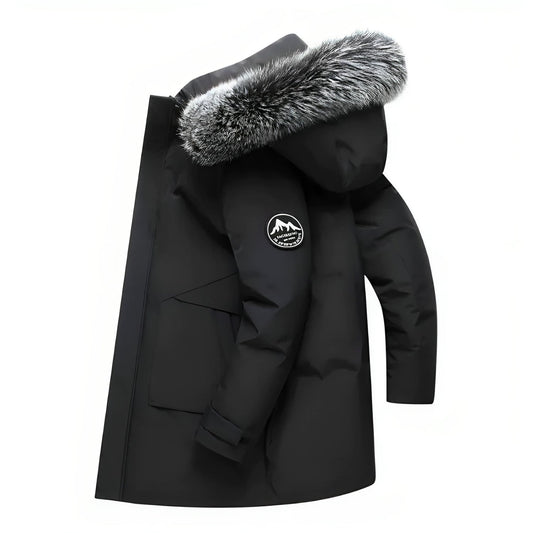 Justin | Hooded Winter Jacket with Soft Collar for Men