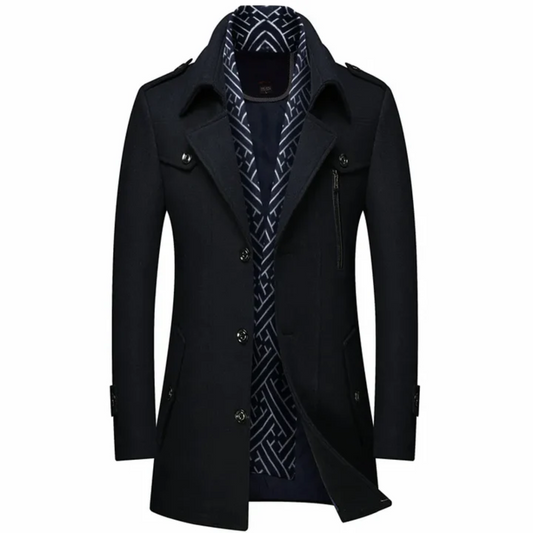 Reynard | Stylish Black Long Coat for Men
